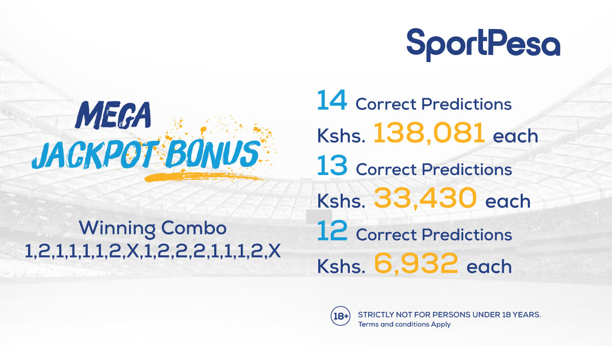 Sportpesa Mega Jackpot Results Winners And Bonuses For This Week