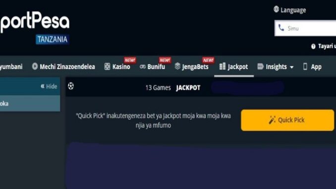SportPesa Tanzania Jackpot Predictions